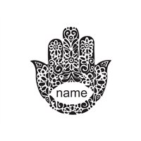 Tallit bag Hamsa flower stencil