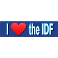 Bumper Sticker - I love IDF