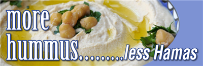 Bumper Sticker - More Hummus Less Hamas