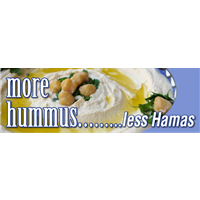 Bumper Sticker - More Hummus Less Hamas